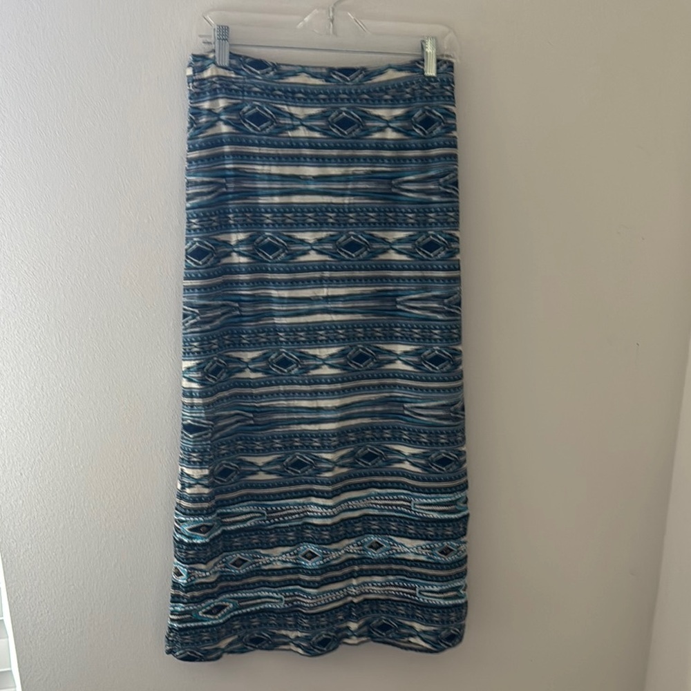 Vintage Collection south western straight long skirt beaded embroidered Sz XL‎